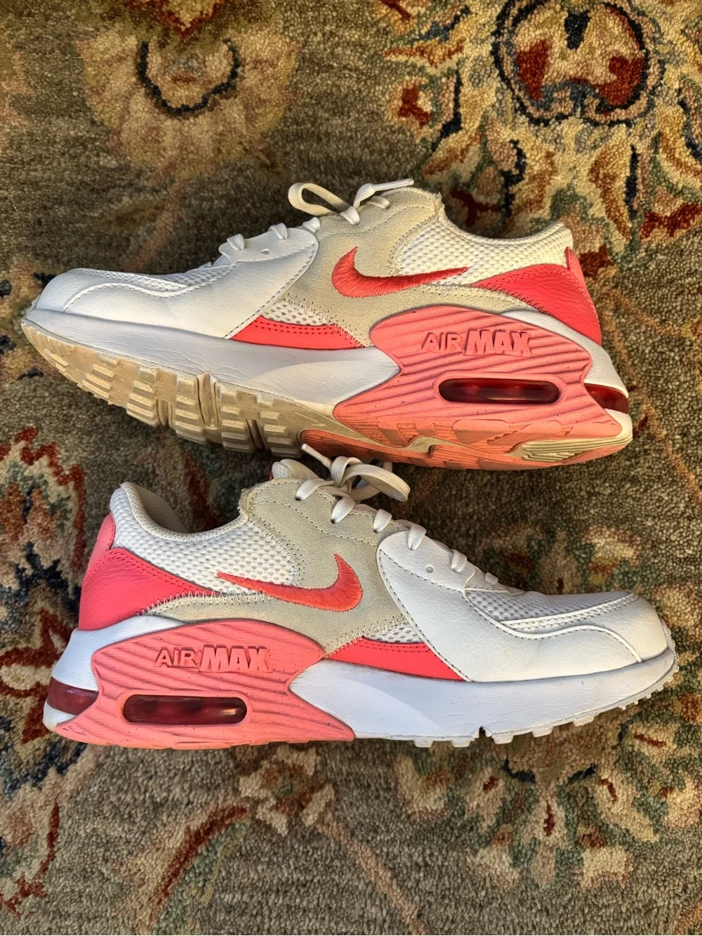 Nike Women’s Air Max Sneakers in White and Pink